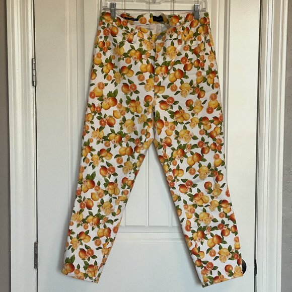 Talbots Women's Jegging Crops Lemon and Oranges - 10 - Picture 3 of 7